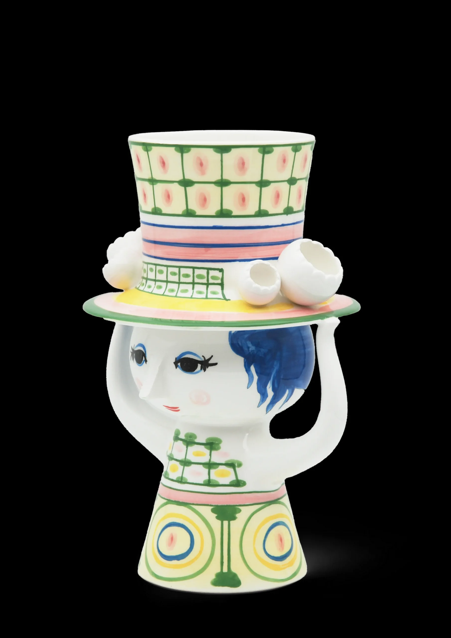 Bjørn Wiinblad Lady with hat Vase H24.5 cm grønn - Kjøp nå