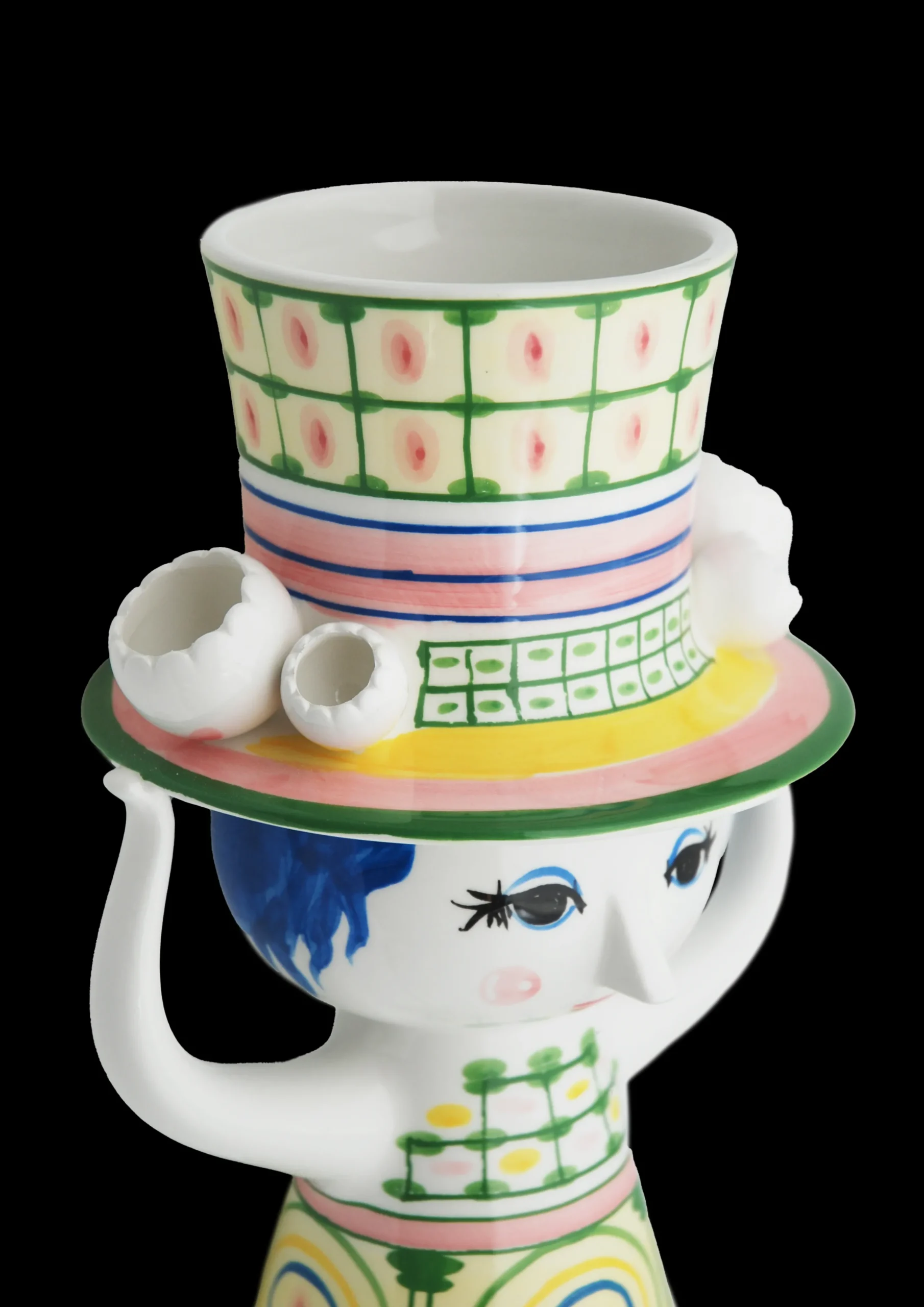 Bjørn Wiinblad Lady with hat Vase H24.5 cm grønn - Kjøp nå