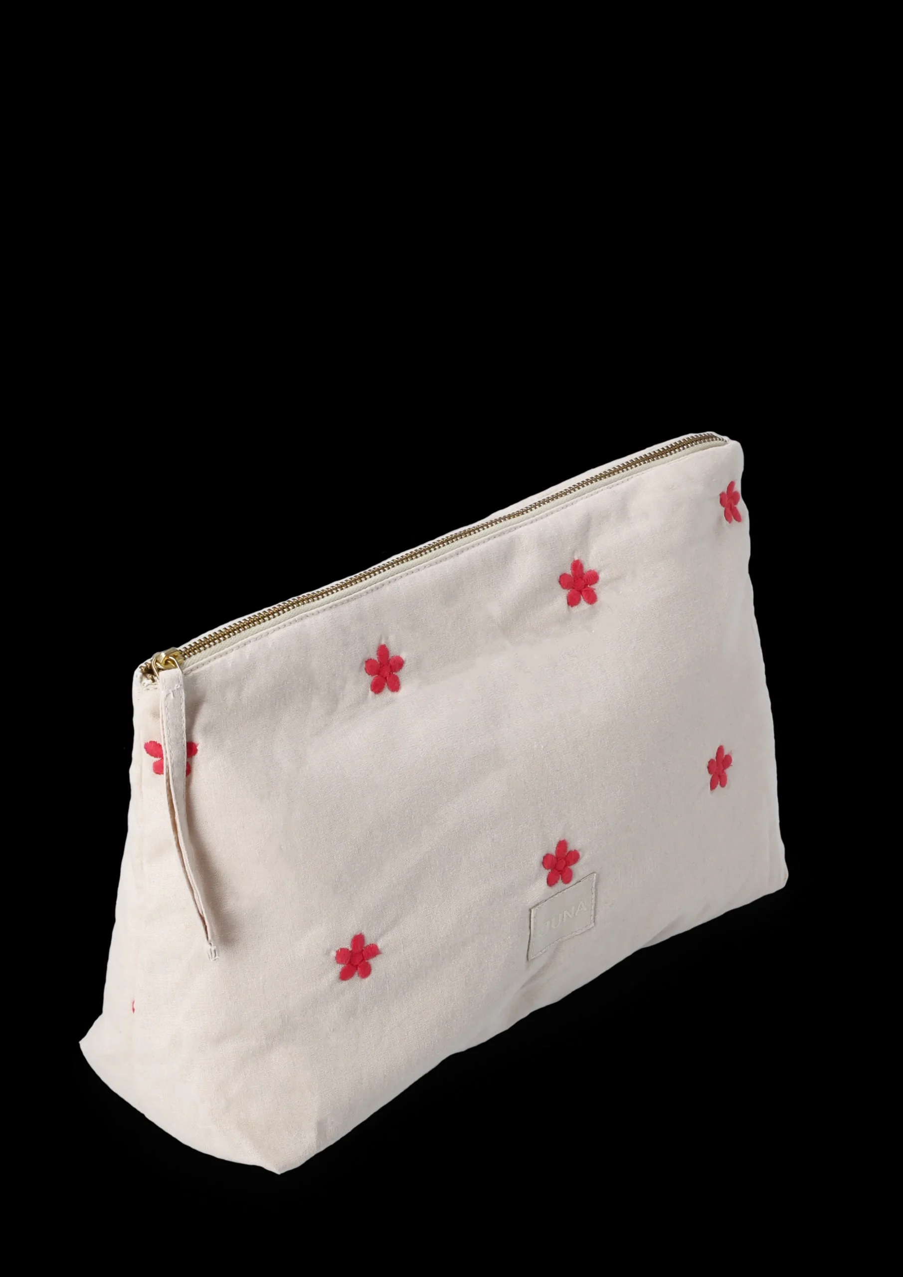 Daisy Karla Toalettveske 30x10x20 cm – Sand/Rød fra JUNA