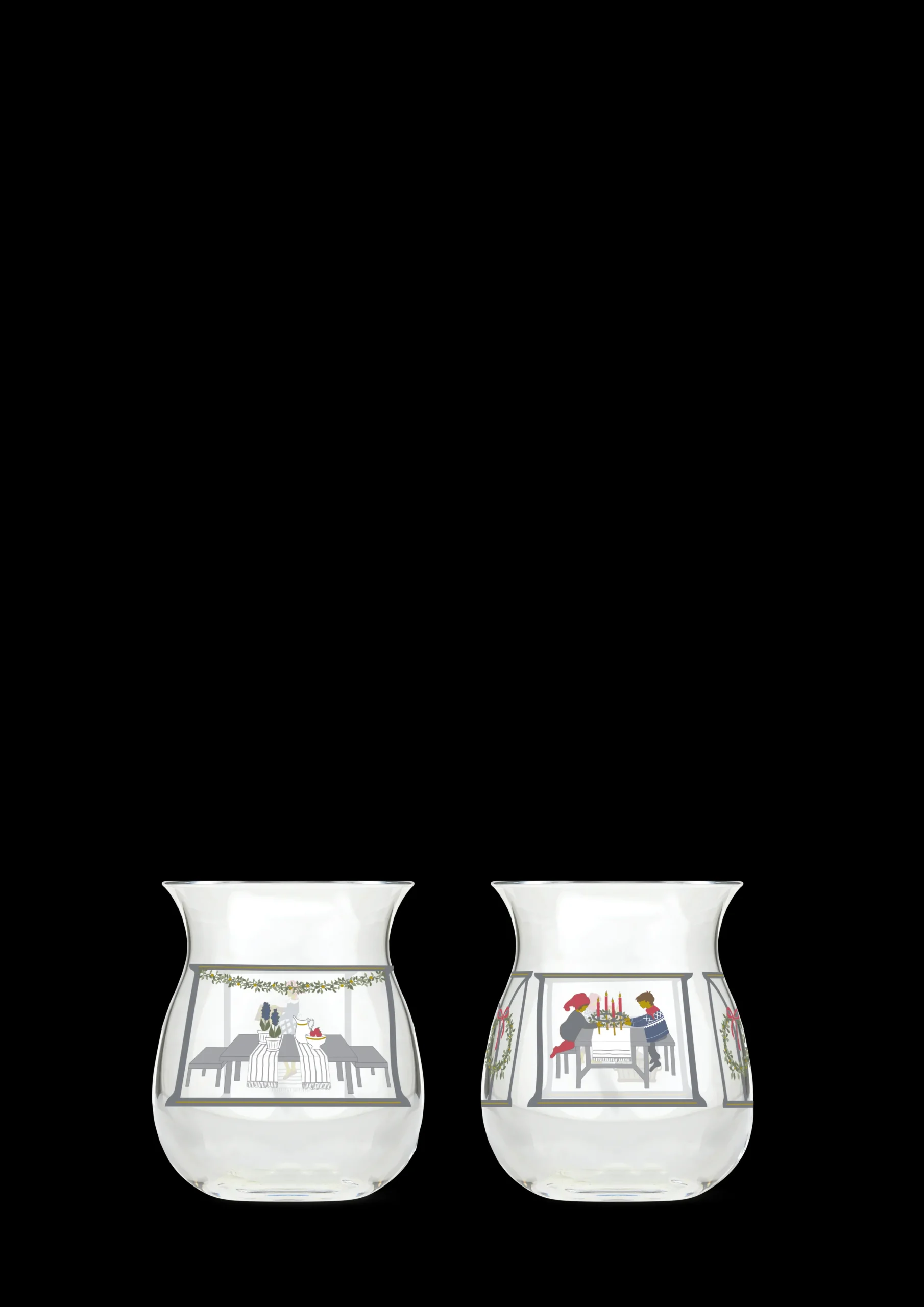 Holmegaard Christmas Julelyslykt 2024 H7.5 multi 2 stk.