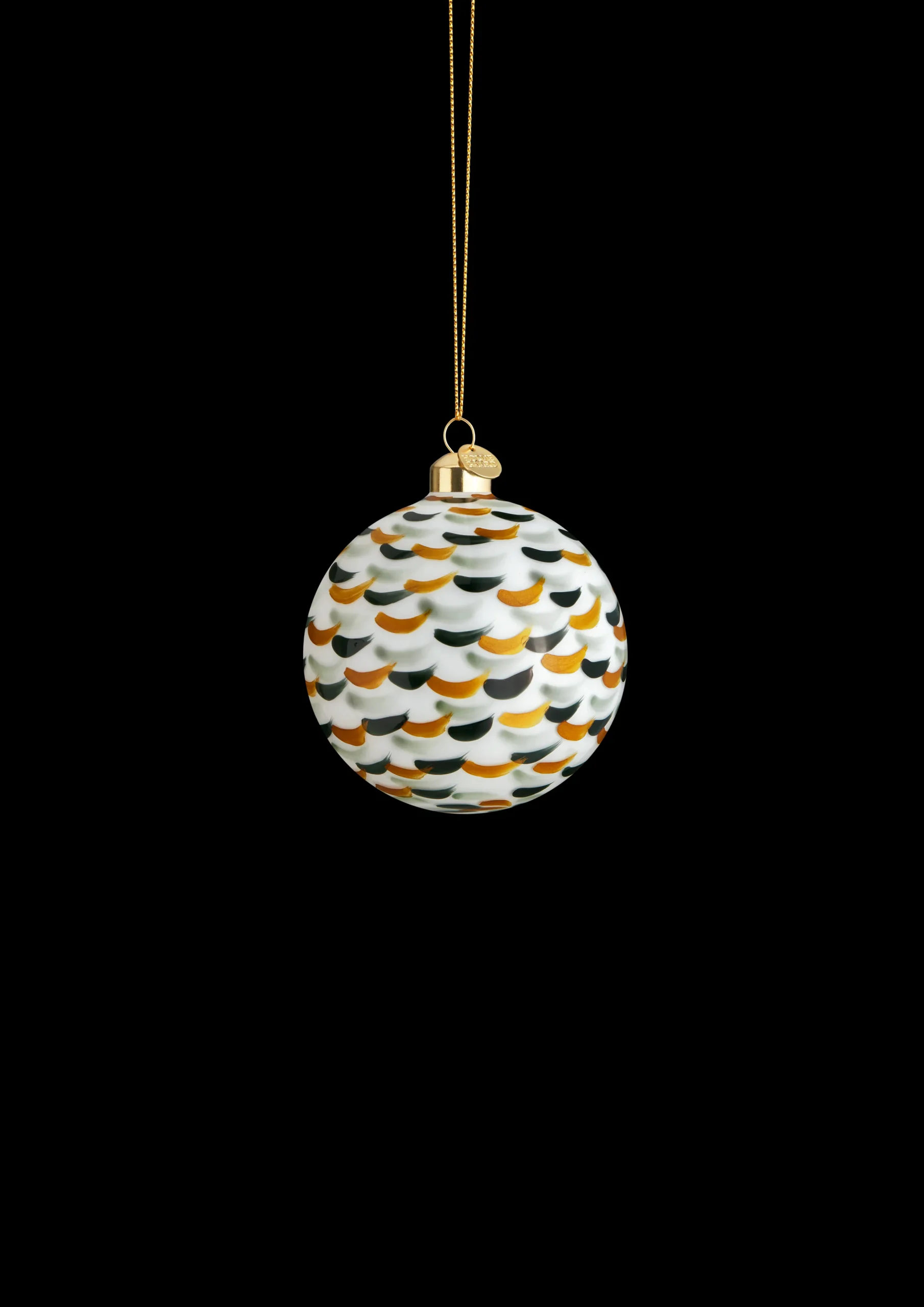 Holmegaard Souvenir Julekule Ø8 cm penselstrøk grønn