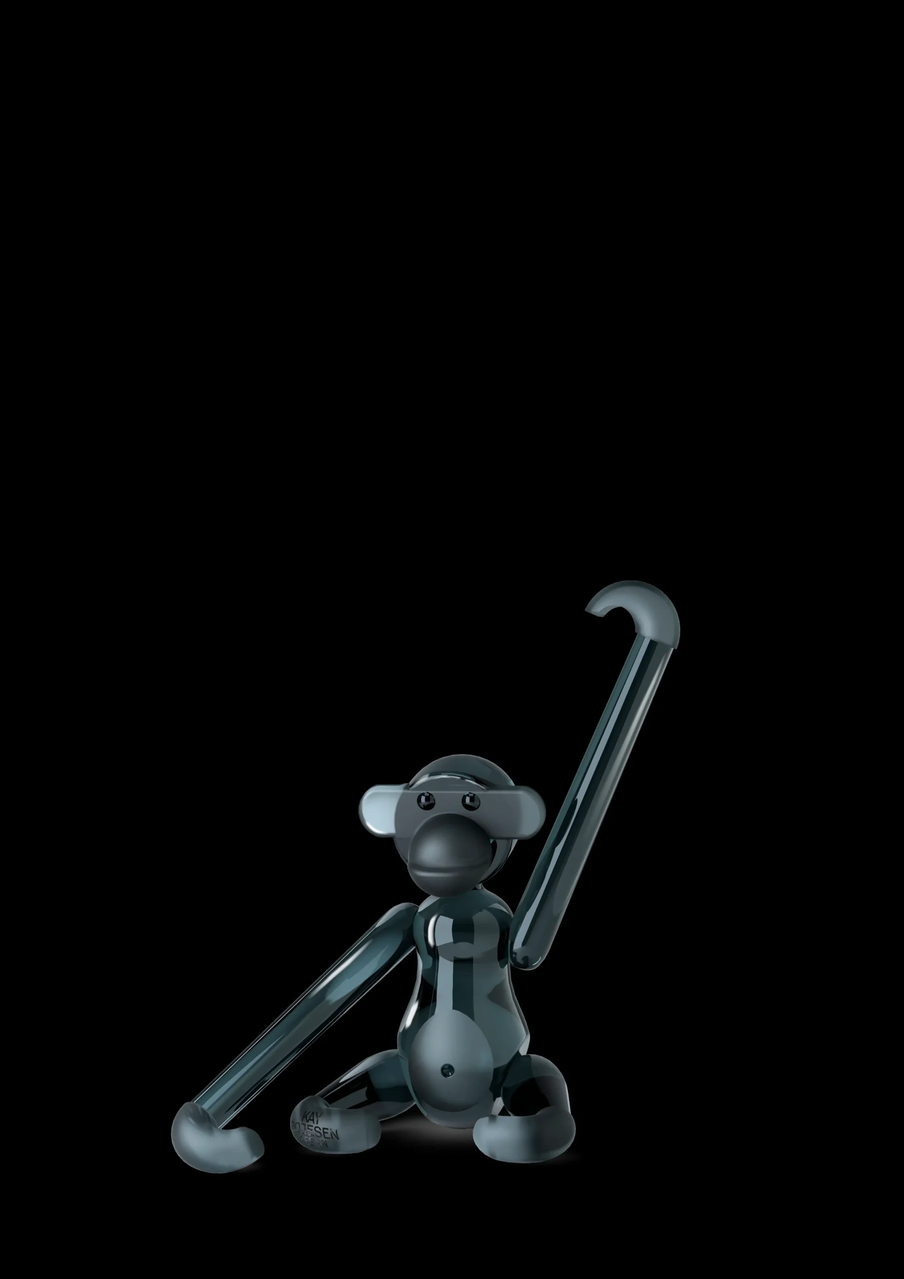 Holmegaard x Kay Bojesen Ape Mini Smoke Glass, 7 cm