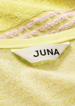 JUNA Check Håndkle 50x100 cm gul/pink
