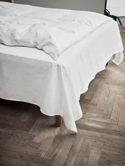 JUNA Percale Flatt laken 150x250 cm hvit