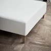 JUNA Percale Laken til rammemadrass 90x30x200 cm hvit