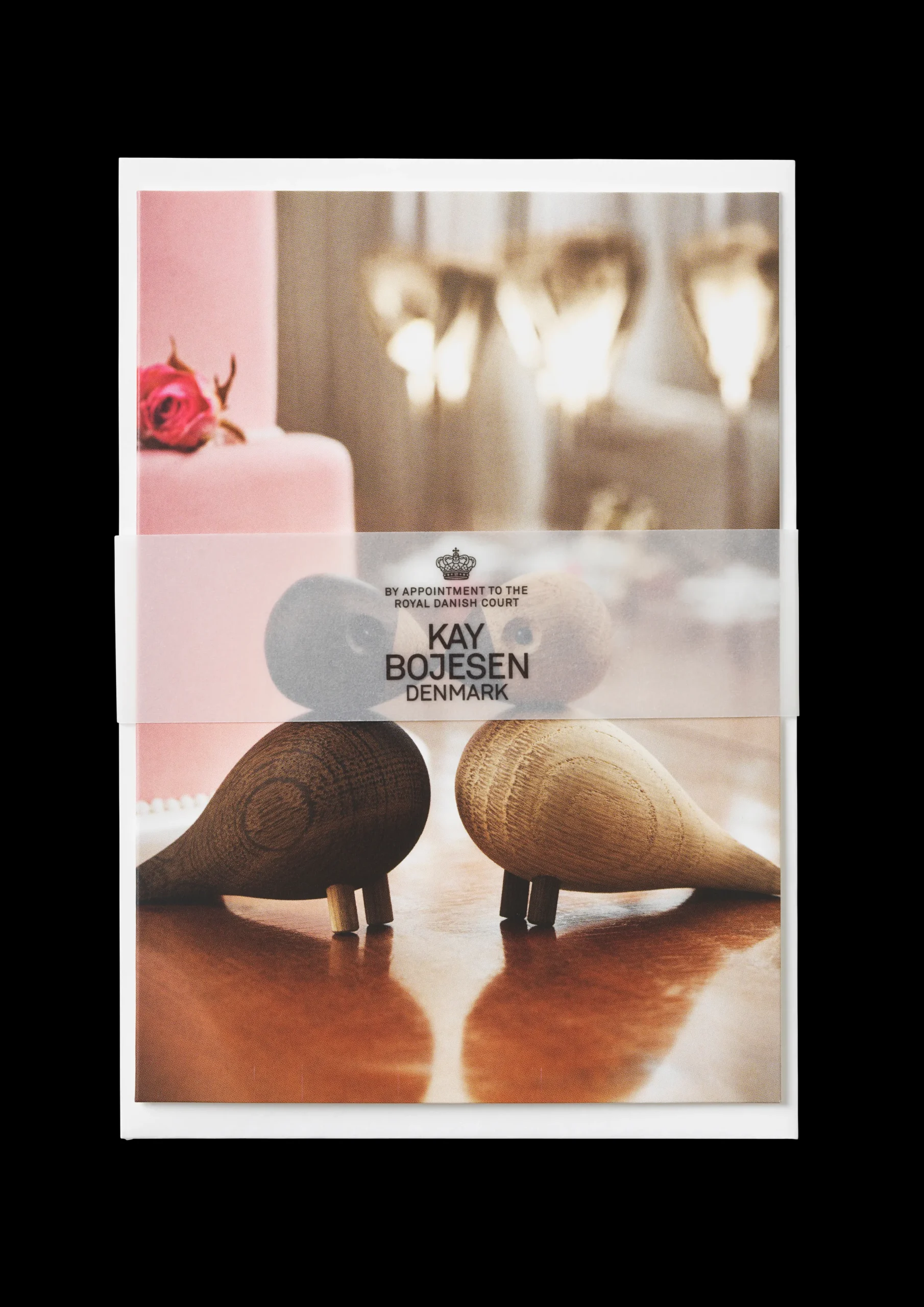 Kay Bojesen Postcard Lovebirds A6 eik/røkt eik 1 stk.
