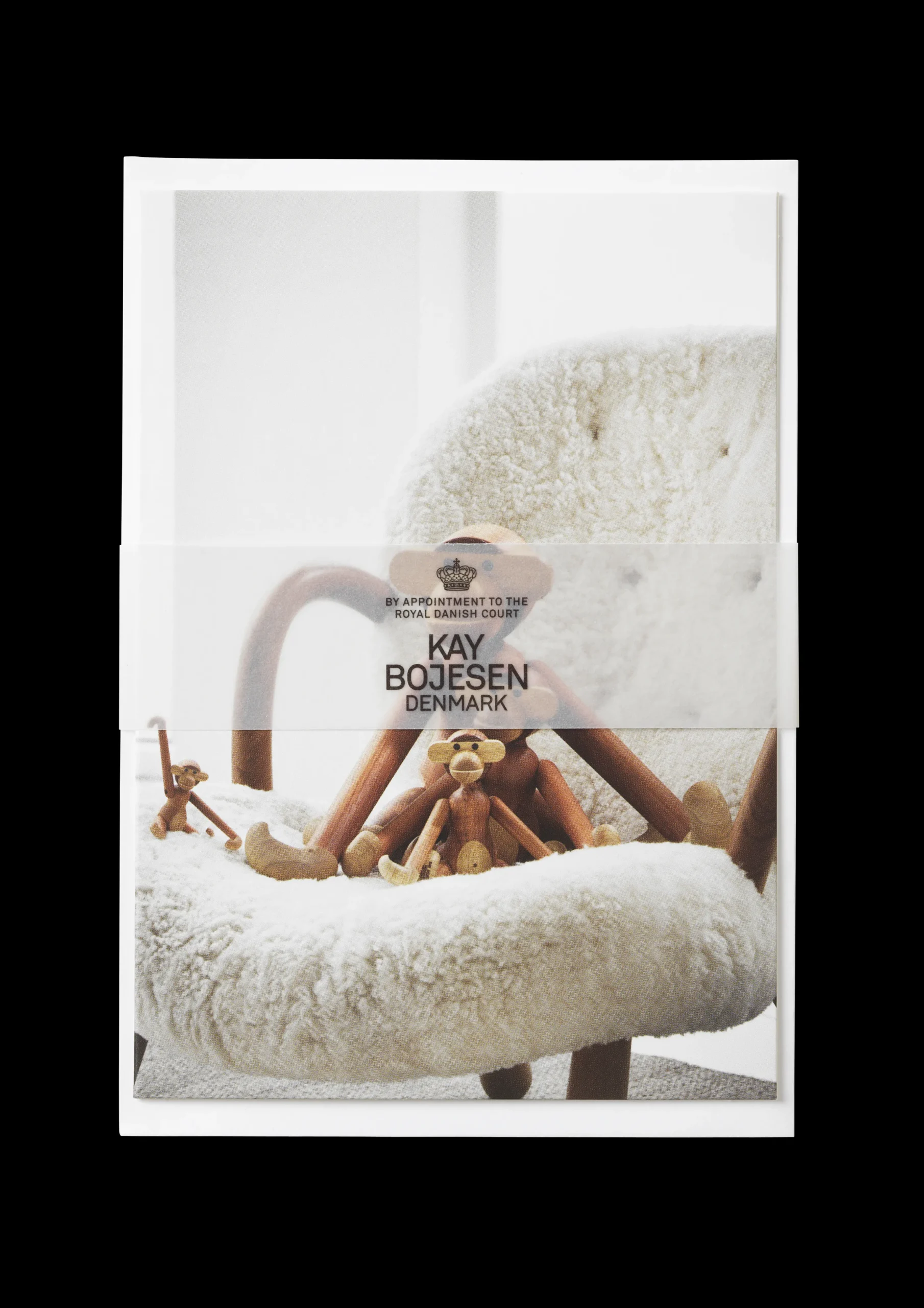 Kay Bojesen Postcard Monkeys, 4 sizes A6 teak/limba 1 stk.