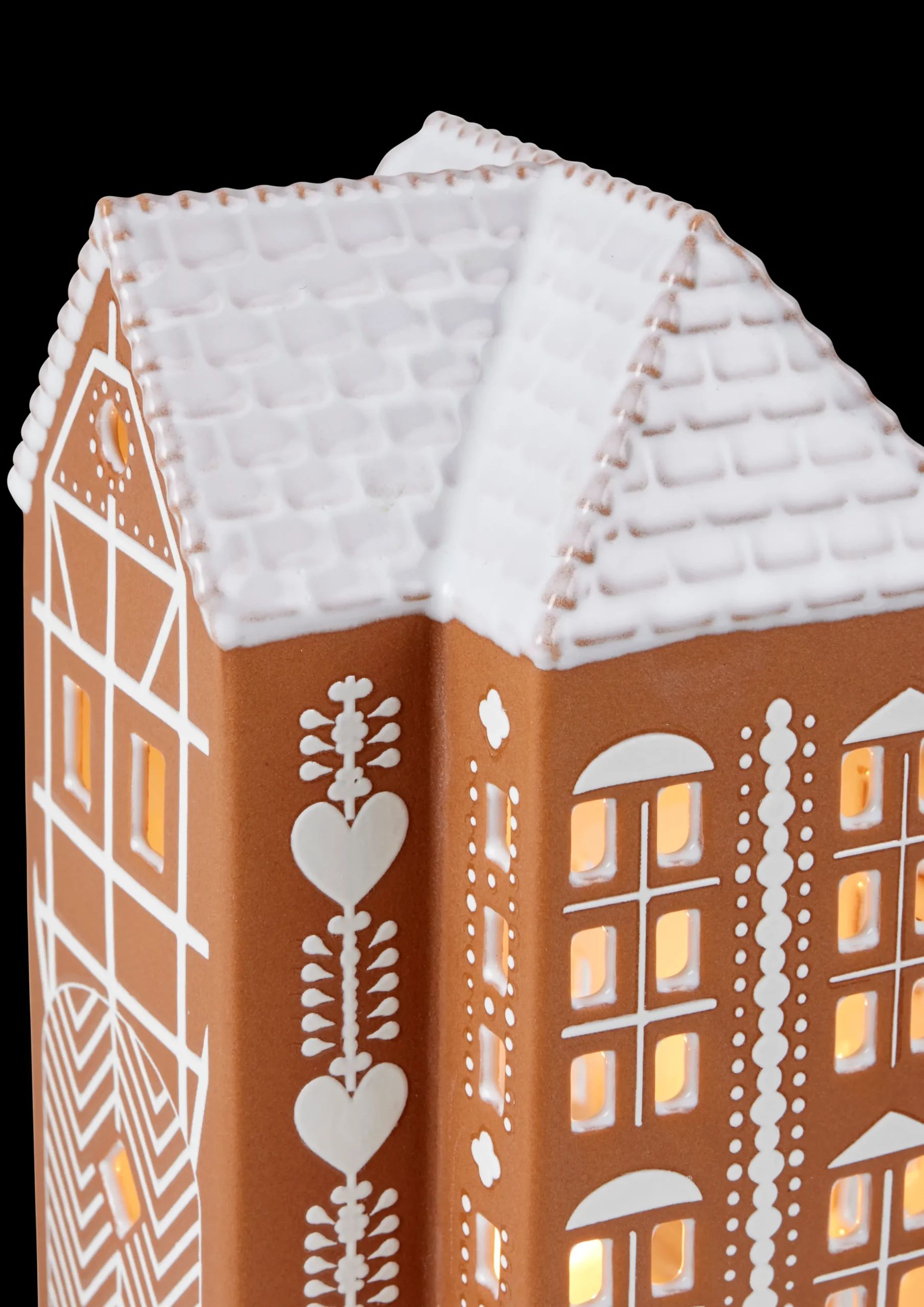 Kähler Gingerbread Lyshus stor brun - Kjøp her