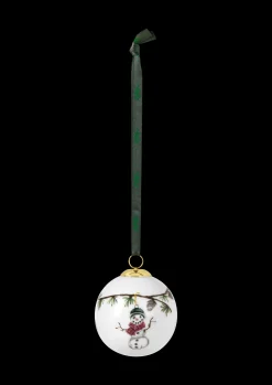 Kähler Hammershøi Christmas Kule 2020 Ø6 cm hvit m. deko