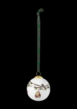 Kähler Hammershøi Christmas Kule 2020 Ø6 cm hvit m. deko