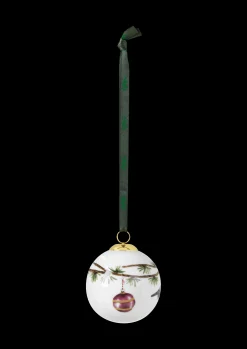 Kähler Hammershøi Christmas Kule 2019 Ø6 cm hvit m. deko