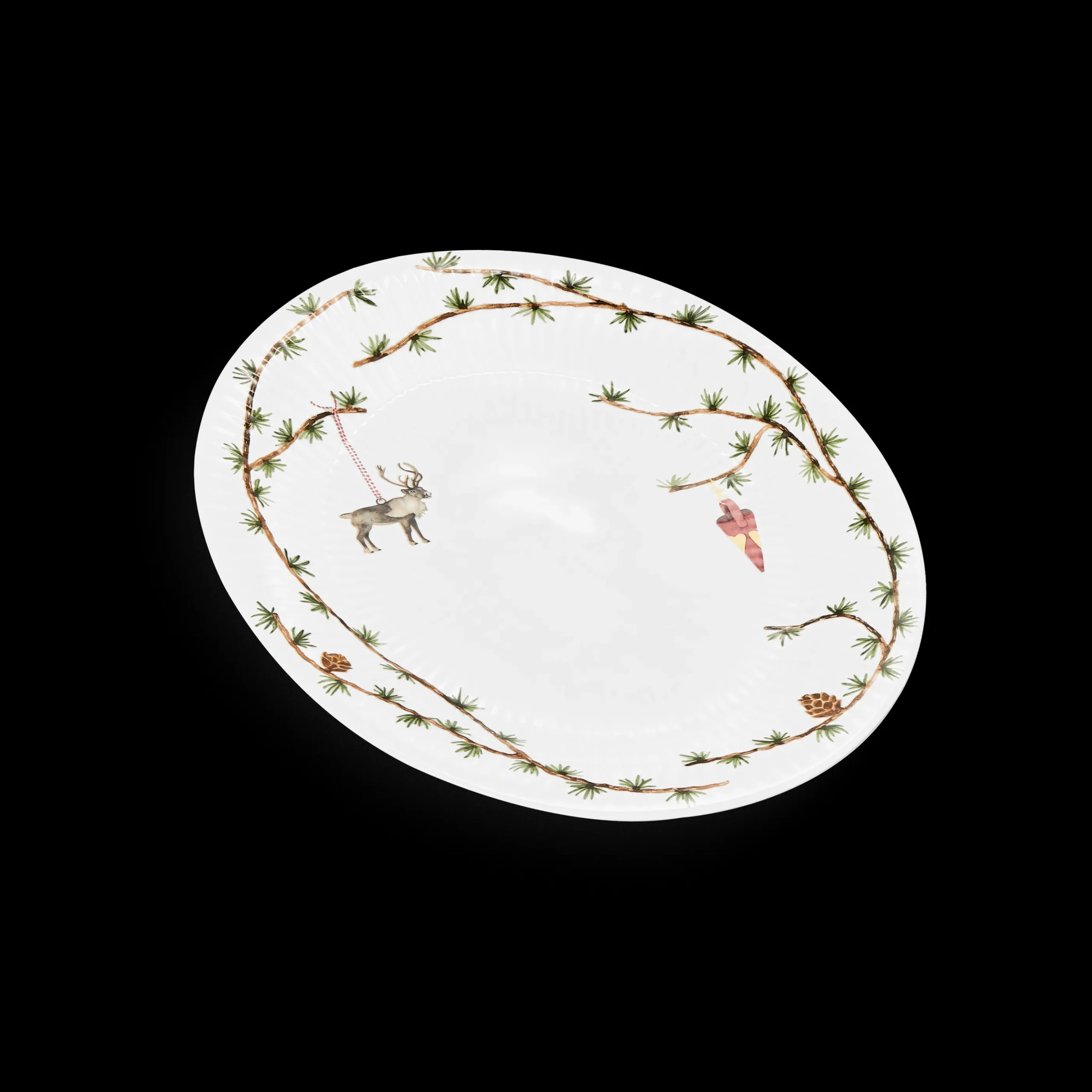 Kähler Hammershøi Christmas Oval bord skål 34x27