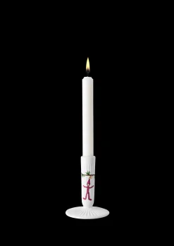 Kähler Hammershøi Christmas Lysestake H12 hvit m. deko