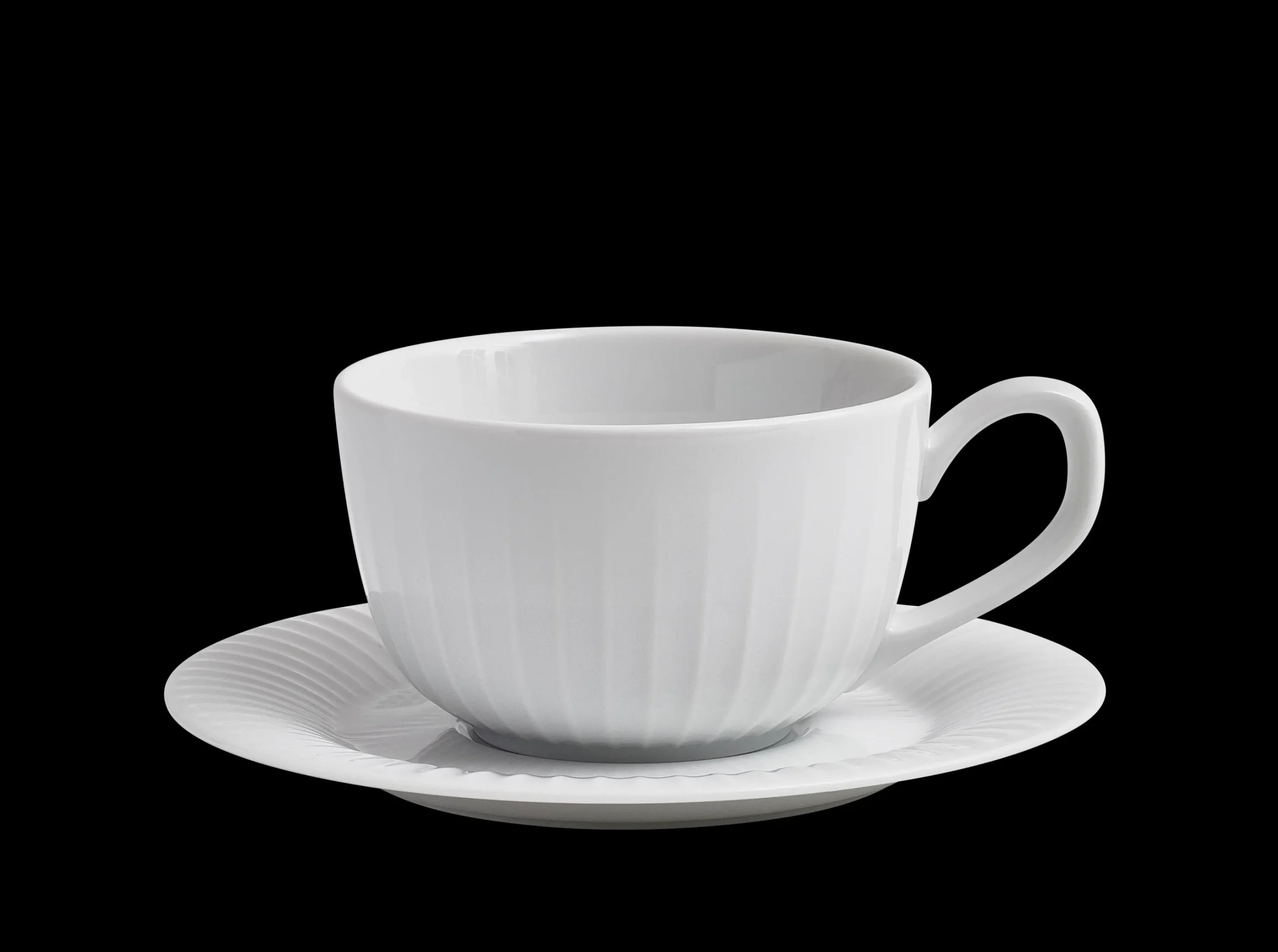 Kähler Hammershøi Kaffekopp med skål 25 cl hvit (16060)