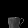 Lyngby Porcelæn Rhombe Earth Kopp med hank 39 cl slate