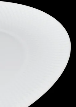 Lyngby Porcelæn Rhombe Oval serveringsfat 42x32 hvit