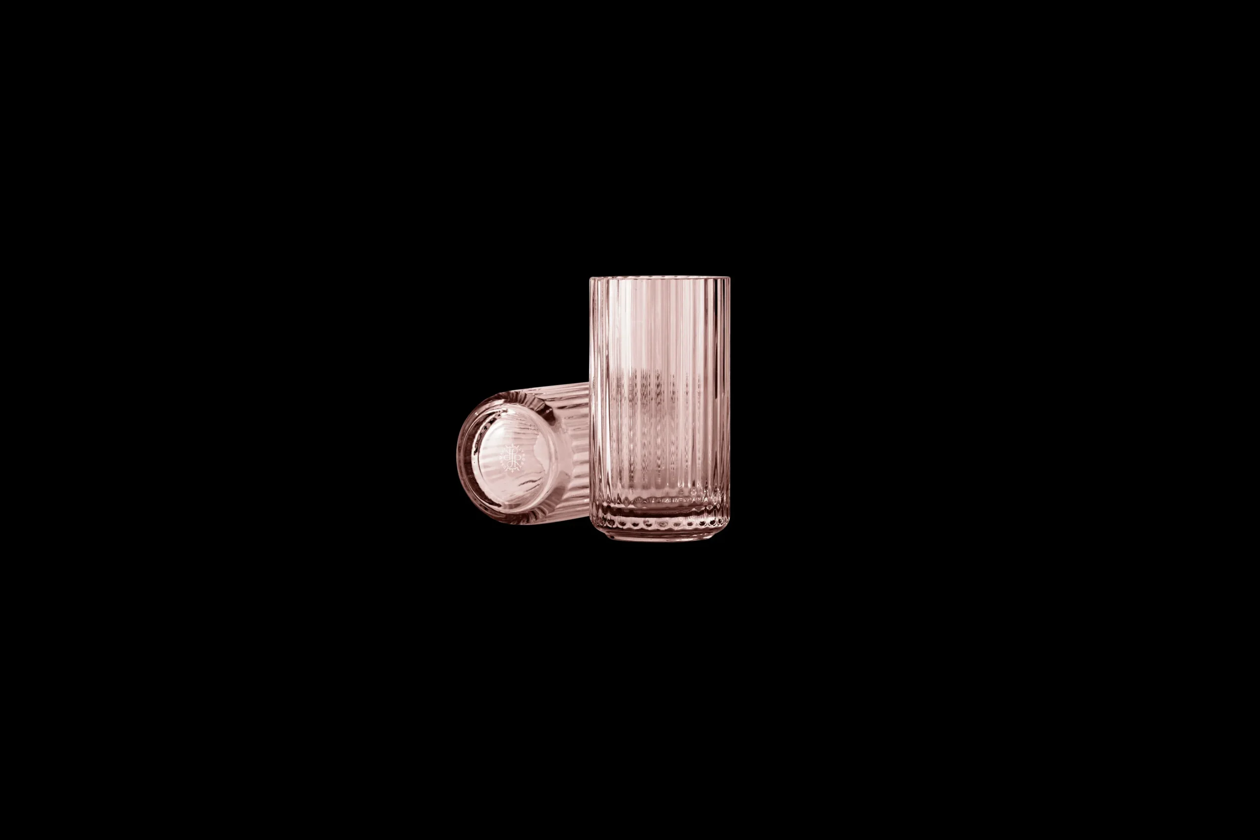 Lyngby Vase H15.5 burgundy munnblåst glass