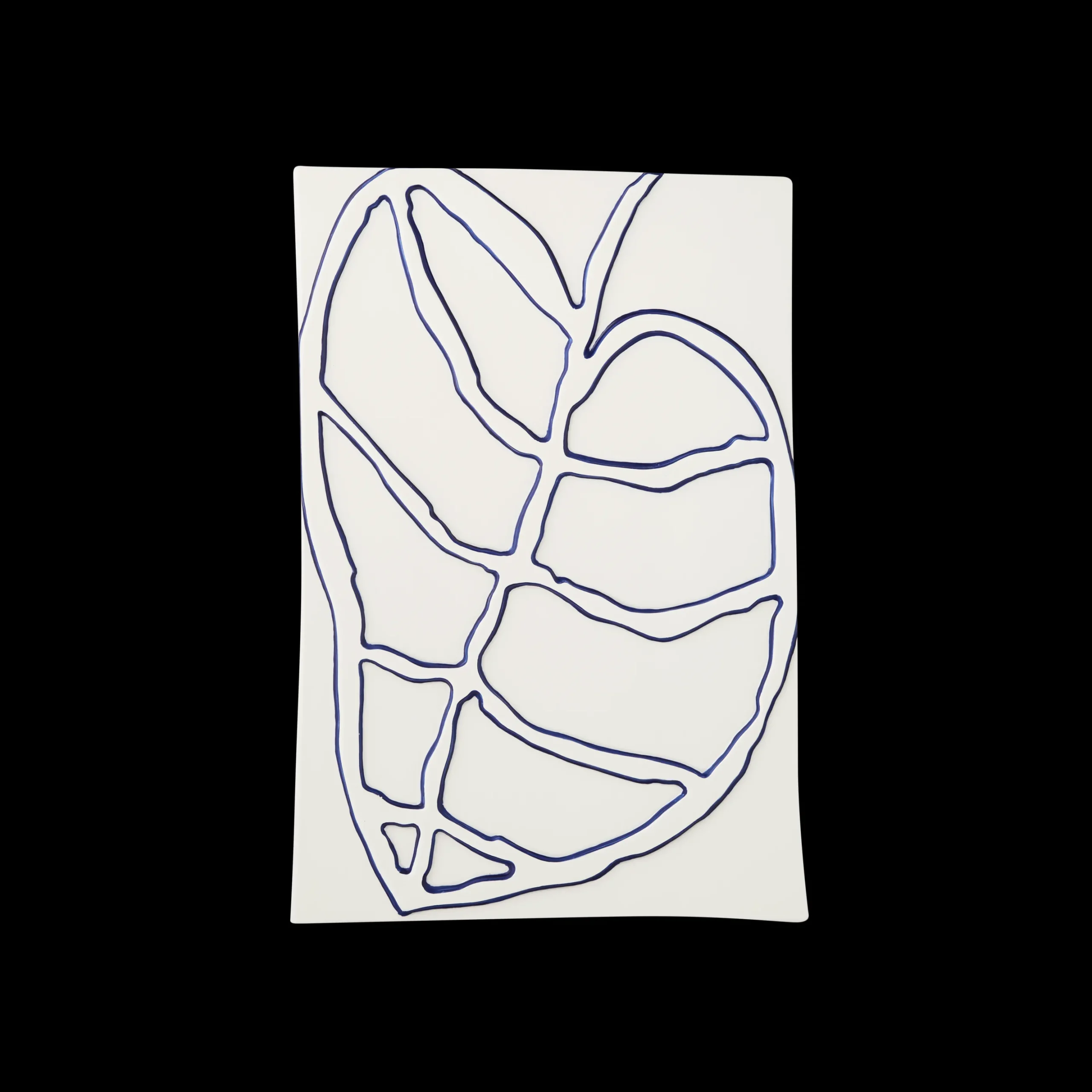 Relief blad, hvit, 27 x 45 cm – Kjøp her
